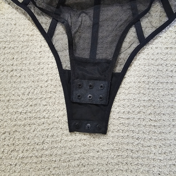 NWT ZARA Sheer Mesh Strappy Bodysuit – Size M - Picture 11 of 15